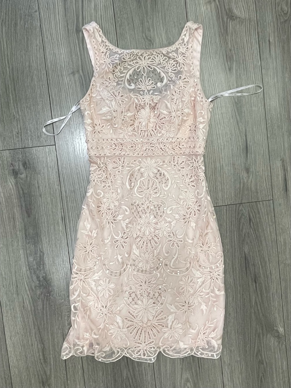 Sue Wong Nocturne Illusion Bodice Lace Dress Size 4